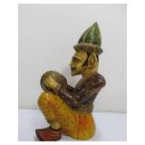 Hand Carved & Painted Vintage Wood Rajasthani Musician Figures