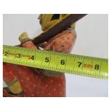 Hand Carved & Painted Vintage Wood Rajasthani Musician Figures