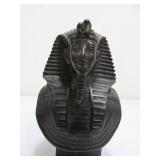 2 Small Vintage Egyptian Carved Stone King Tut Busts
