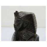 2 Small Vintage Egyptian Carved Stone King Tut Busts