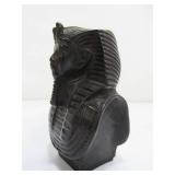 2 Small Vintage Egyptian Carved Stone King Tut Busts