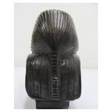 2 Small Vintage Egyptian Carved Stone King Tut Busts