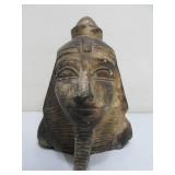 2 Small Vintage Egyptian Carved Stone King Tut Busts