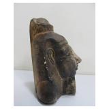 2 Small Vintage Egyptian Carved Stone King Tut Busts