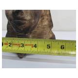 2 Small Vintage Egyptian Carved Stone King Tut Busts