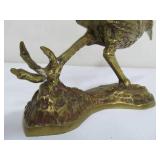 Vintage Solid Brass Roadrunner Sculpture