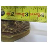 Vintage Solid Brass Roadrunner Sculpture