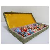 Boxed Set of Vintage Miniature Handpainted Oriental Theater Masks