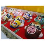 Boxed Set of Vintage Miniature Handpainted Oriental Theater Masks