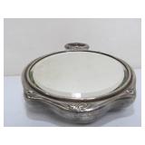 Ornate Antique Victorian STERLING SILVER Repousse Hand Mirror