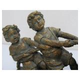 Kids Playing Tug-O-War Bookends Set