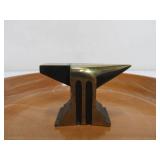 Vintage Nut Bowl w/Solid Brass Anvil Centerpiece