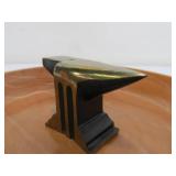 Vintage Nut Bowl w/Solid Brass Anvil Centerpiece