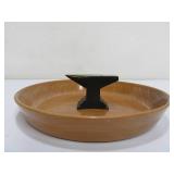 Vintage Nut Bowl w/Solid Brass Anvil Centerpiece