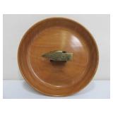Vintage Nut Bowl w/Solid Brass Anvil Centerpiece