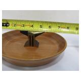 Vintage Nut Bowl w/Solid Brass Anvil Centerpiece