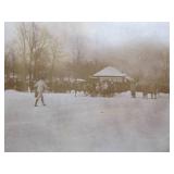 Group of Antique Winter Ski Jump & Ice Castle Photographs