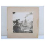 3 Original Antique Photos of Early Steam Powered Fire Engines