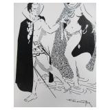 2 Old Vintage Original Illustration Drawings