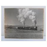 Large Old Original Burlington Route Railroad Train Photo w/Info