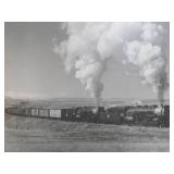 Large Old Original Burlington Route Railroad Train Photo w/Info