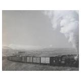 Large Old Original Burlington Route Railroad Train Photo w/Info