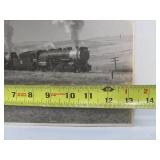 Large Old Original Burlington Route Railroad Train Photo w/Info