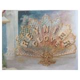 Antique Victorian Heavy Cardboard Reynier Clove Cigar Advertising Sign