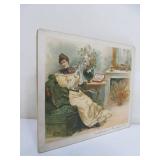 Antique Victorian Heavy Cardboard Reynier Clove Cigar Advertising Sign