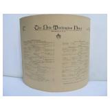 Lot of 4 Large Antique Menus From The New Washington Hotel in Seattle