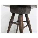 Early Antique Primitive Wooden Stool