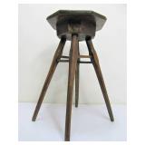 Early Antique Primitive Wooden Stool