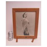 Vintage Bernat Yarns Oak Frame Store Display Sign