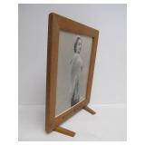 Vintage Bernat Yarns Oak Frame Store Display Sign