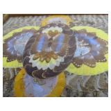 Inlaid Vintage Deco Genuine Butterfly Wing Bentwood Serving Tray