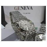 2 Sets of His & Hers Geneva Watches