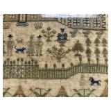Original Antique Framed Needlepoint Verse Sampler - 1834