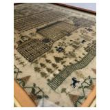Original Antique Framed Needlepoint Verse Sampler - 1834