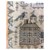 Original Antique Framed Needlepoint Verse Sampler - 1834