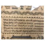 Original Antique Framed Needlepoint Verse Sampler - 1834
