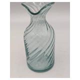 Unique Vintage Swirl Bubble Glass Vase