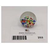 Beautiful Millefiori Hand-Blown Glass Paperweight