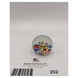 Beautiful Millefiori Hand-Blown Glass Paperweight