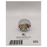 Beautiful Millefiori Hand-Blown Glass Paperweight