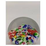 Beautiful Millefiori Hand-Blown Glass Paperweight