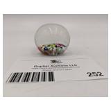 Beautiful Millefiori Hand-Blown Glass Paperweight
