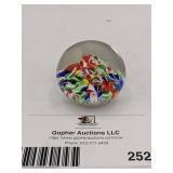 Beautiful Millefiori Hand-Blown Glass Paperweight