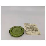 Vintage Col. Herbert Jeffrys Seal in Green Glass