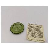 Vintage Col. Herbert Jeffrys Seal in Green Glass