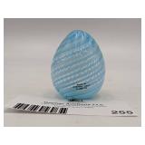 Vintage 1989 Murano Glass Azure Egg